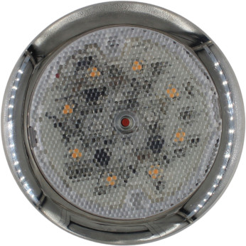 Lampe hvit/bl LED m/bryter, Procyon II, krom