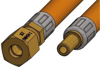 Gasslange, 8 mm rr - 8 mm stud