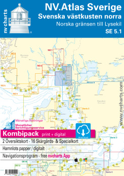 Kart kombi Atlas Sverige 5.1 - Vestkysten Norra