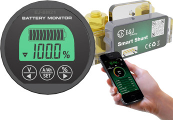 Batterimonitor Smart med LCD-display