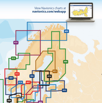 Navionics Kart Regular, valgfritt omrde SD