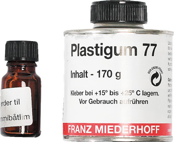 Gummibtlim m/herder,Plastigum 77