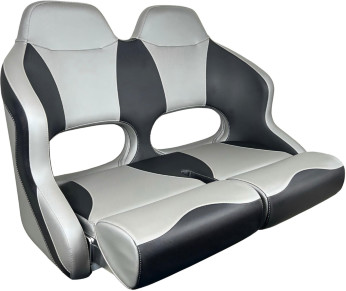 Båtstol H99 dusty grey / sort dobbel flip up