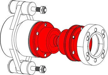 Drivaksel valgfri lengde (280 mm minimum )  20mm