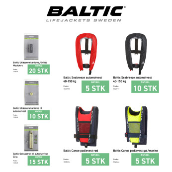 Pakke - Baltic redningsvester og tilbehør
