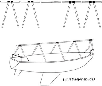 1852 Dekkstativ i aluminium m/bag