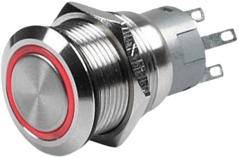 Hella LED bryter i rustfritt stl