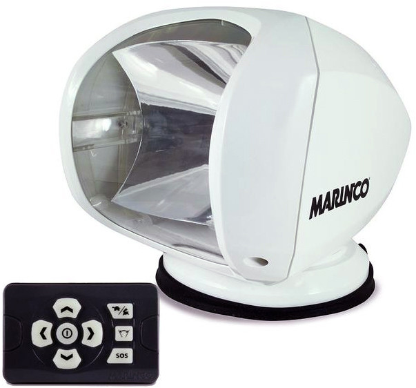 Marinco Lyskaster m/trådløst betjeningspanel hvit 12/24V