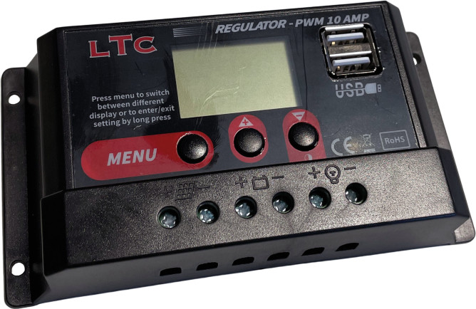 Regulator Solcellepanel 10A - 12/24V