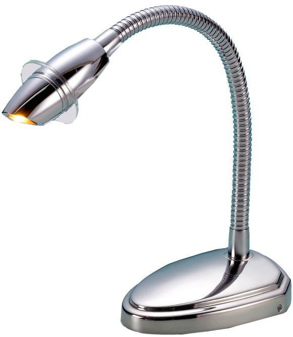 Leselampe 'Cygnus', LED m/ touch bryter, krom