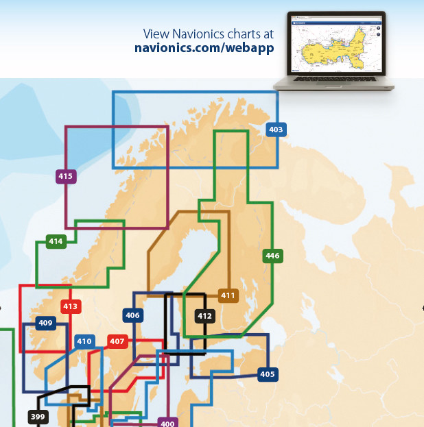 Navionics Kart Regular, valgfritt omrde SD