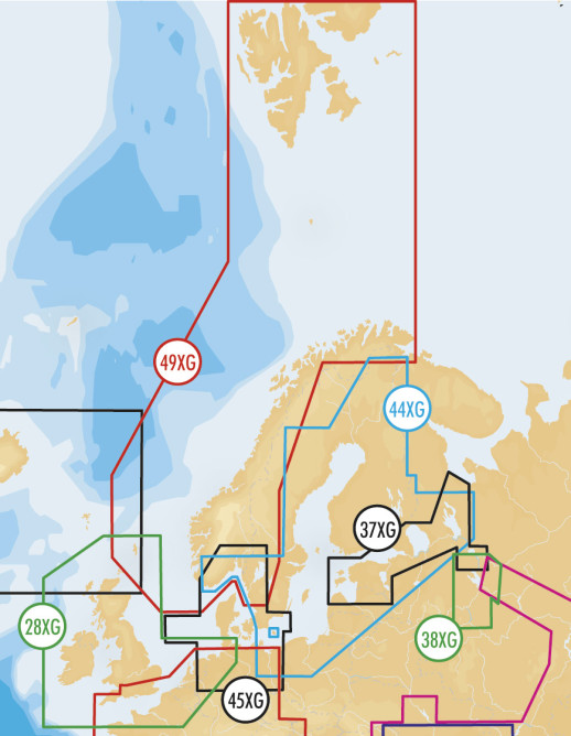 Navionics+ Kart valgfritt omrde tom SD brikke