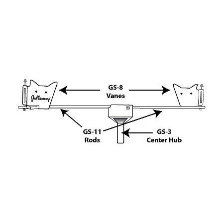 Gullsweep GS-11 alustenger 1', 2 stk