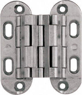 Hengsel i forkrommet messing 52 x 45 mm