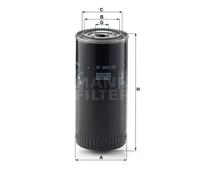 Oljefilter D4 / D6 - 3582732