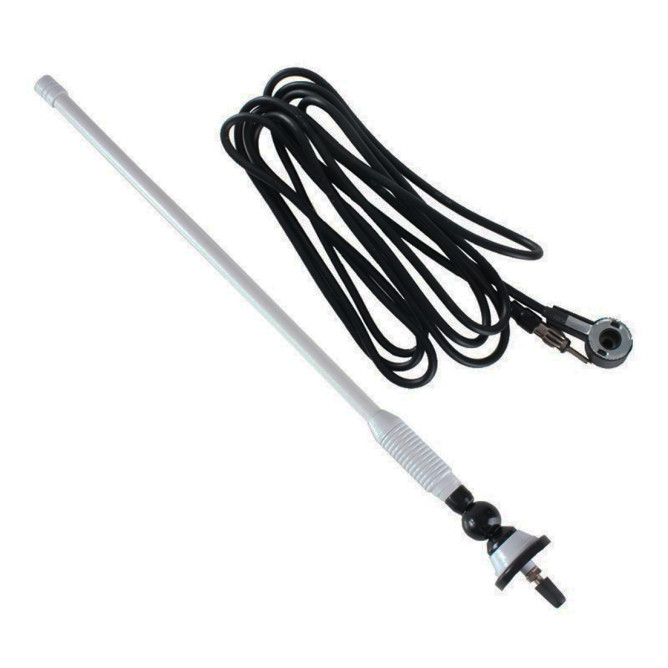 Antenne FM/AM, hvit gummi