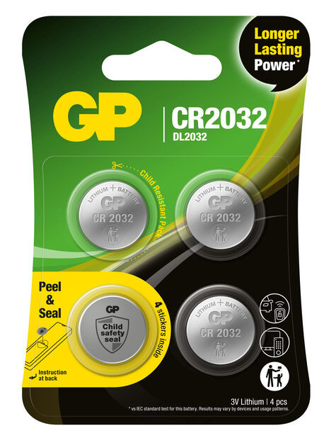 GP Lithium Cell batteri CR2032 4-pk