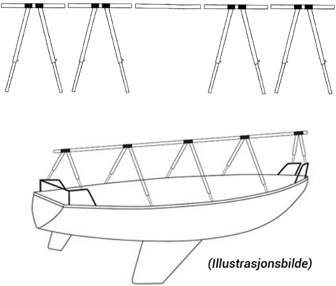 1852 Dekkstativ i aluminium m/bag